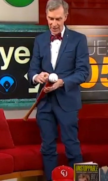 Bill Nye the Science Guy invented a new baseball bat